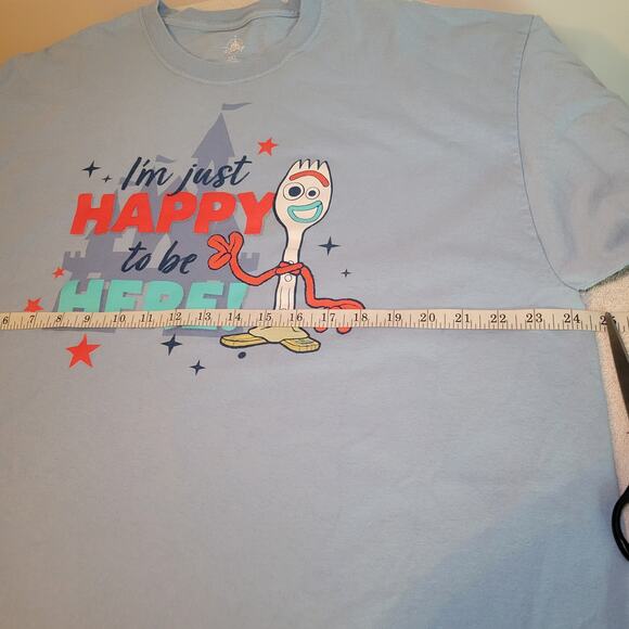 Disney Pixar Forky I'm Just Happy To Be Here Toy Story T-Shirt 2XL Blue - Picture 5 of 6